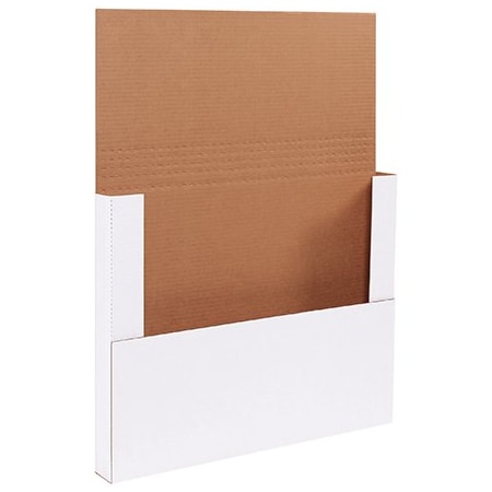 Box Packaging Corrugated Easy-Fold Mailers, 20L x 16W x 2H, White, PK50 M20162BF